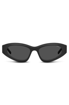 HUGO x Bella Poarch black sunglasses with special branding, Black
