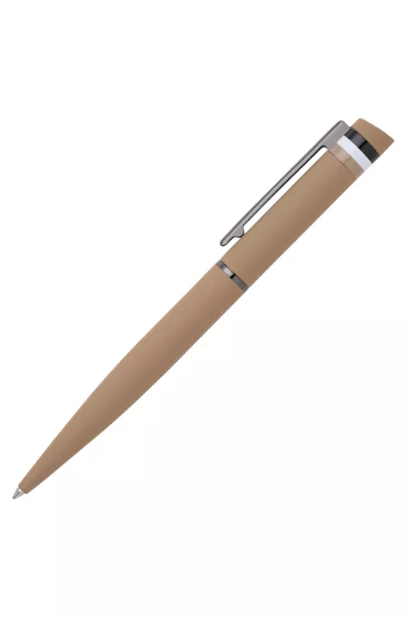 Camel ballpoint pen with signature-stripe detail