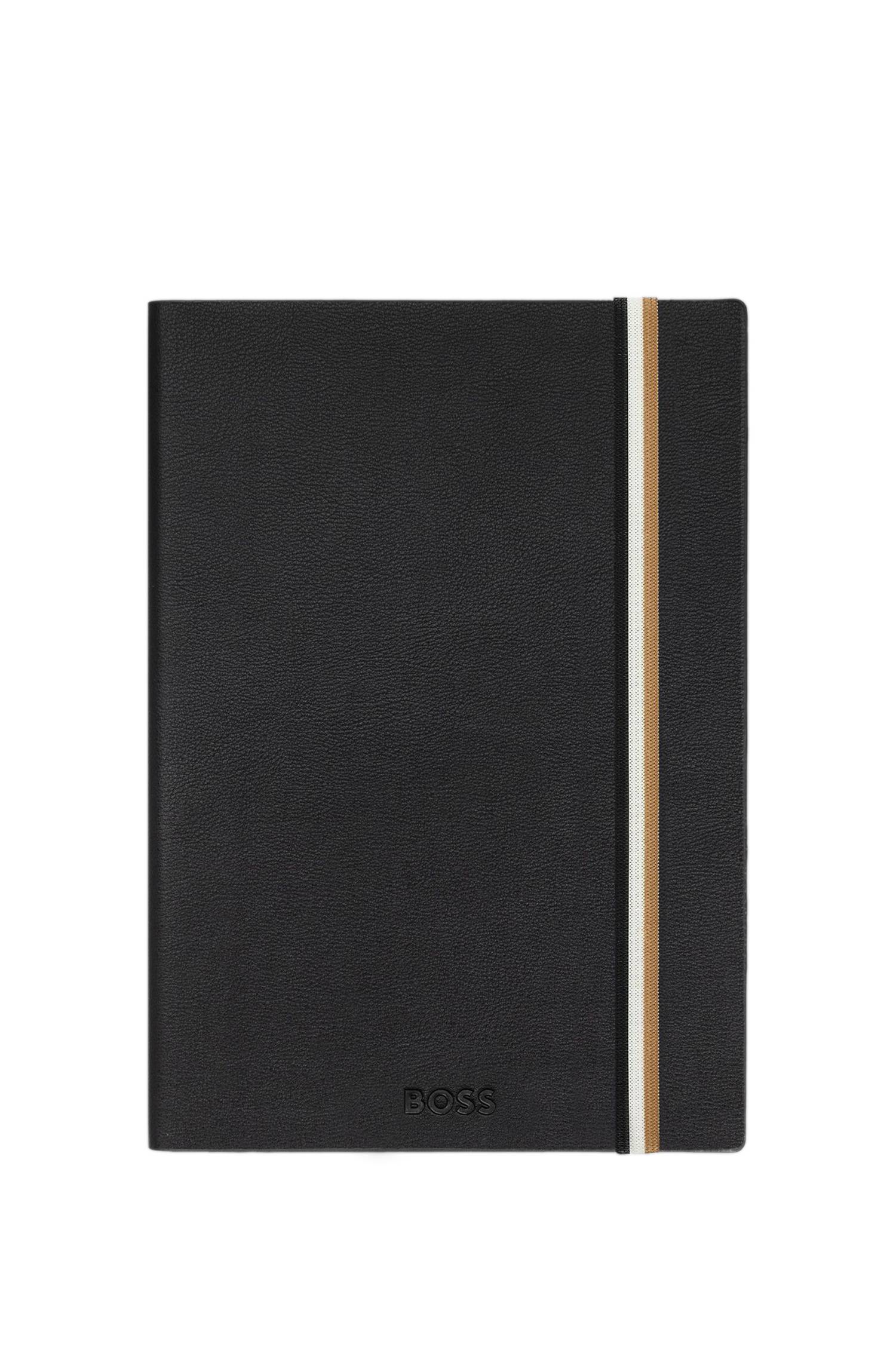 Boss faux-leather A5 notebook with signature-stripe strap plånböcker & korthållare dam – bild 4
