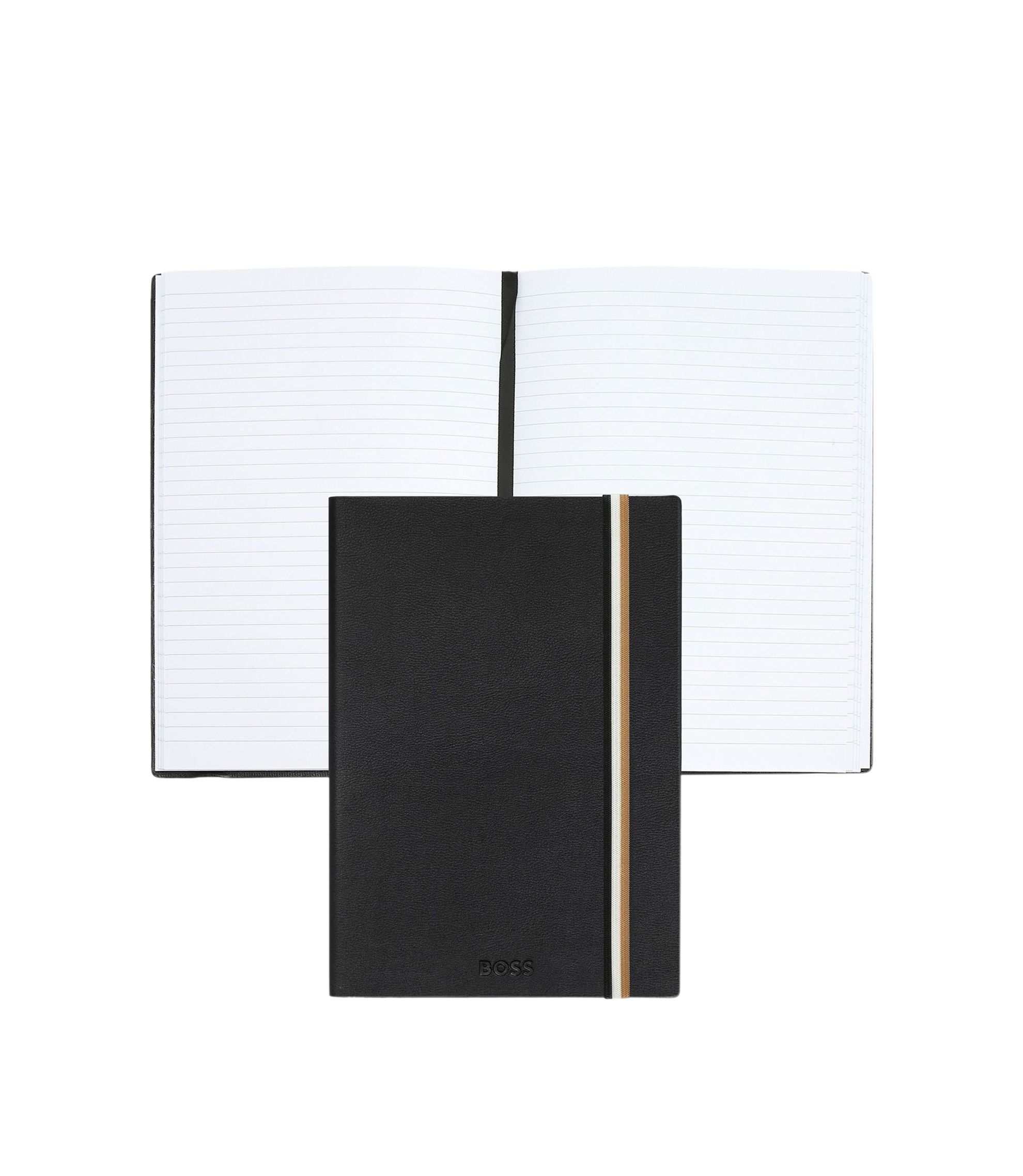 Carnet A5 BOSS Elegance Grey - Pages Lignées, Couverture élégante - Pour Notes, Bureau, Cadeau