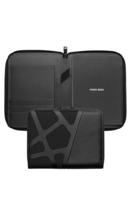 ブラック A5カンファレンスフォルダー ナイロン/フェイクレザー, アソートメントセット