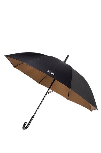 City umbrella with two-tone canopy, Black