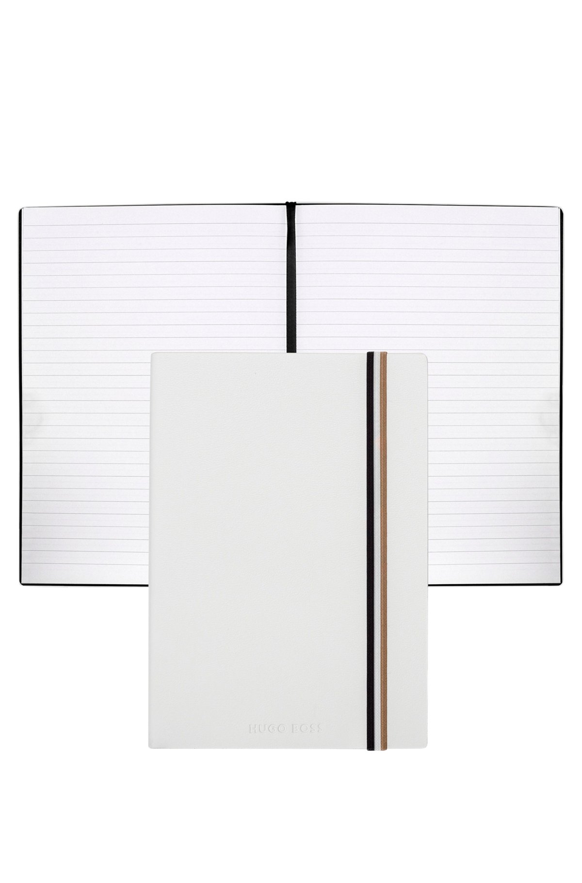 A5 notebook in white faux leather, White
