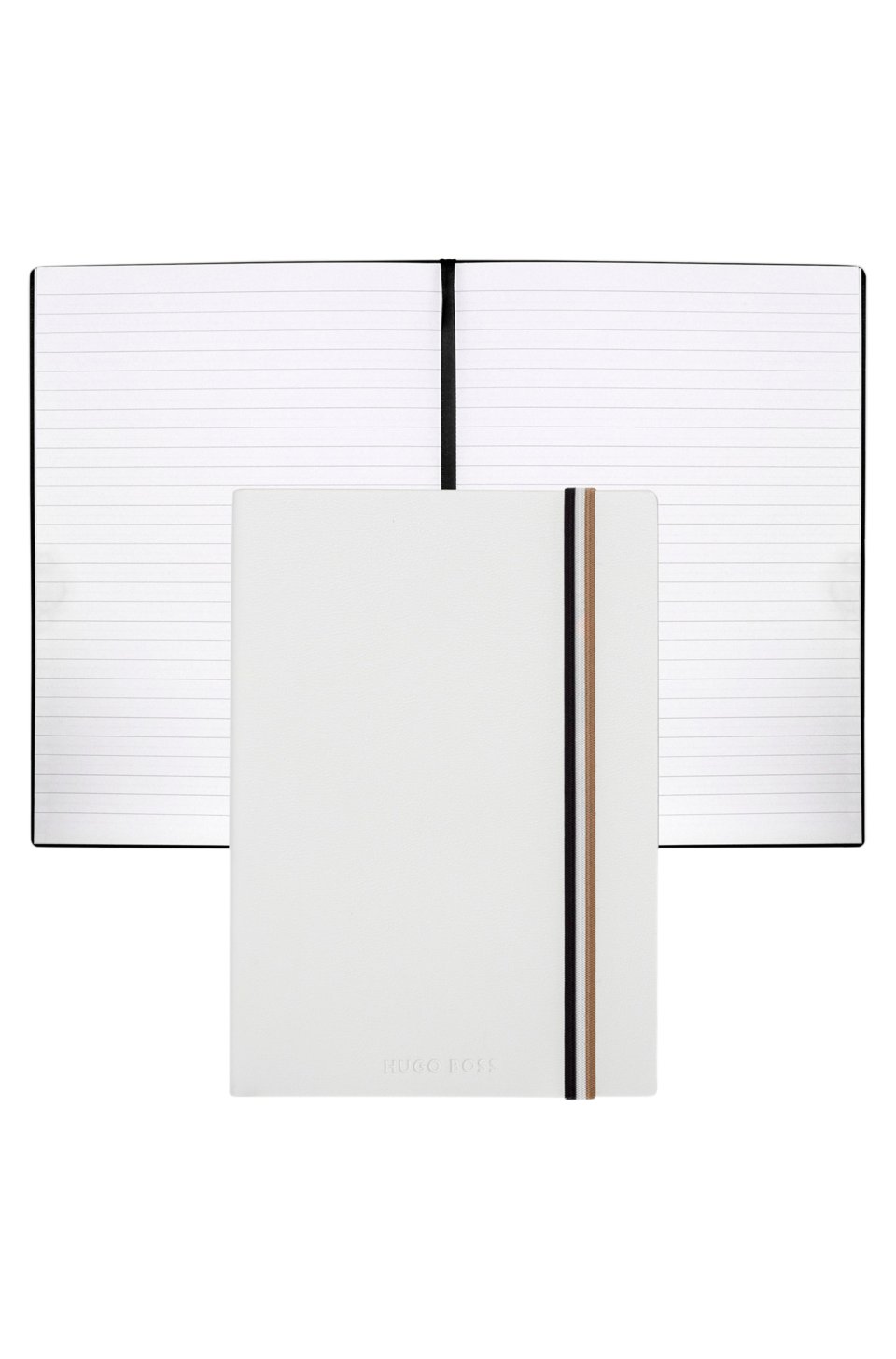 A5 notebook in white faux leather