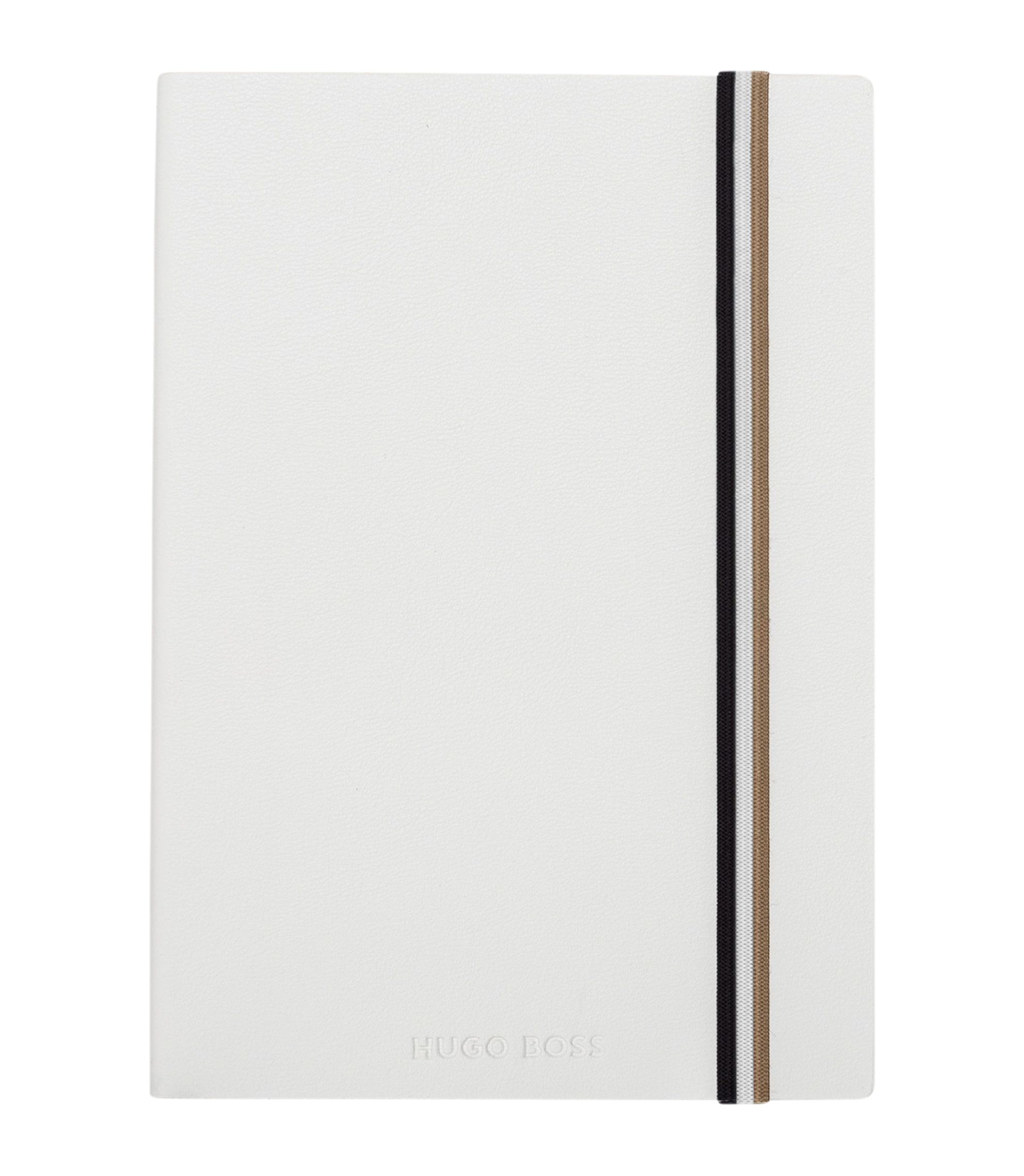 DIN-A5-Notizbuch aus weißem Kunstleder