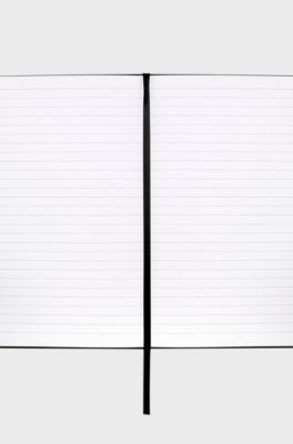 A5 notebook in white faux leather, White