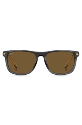 Grey-acetate sunglasses with gradient effect, Grey