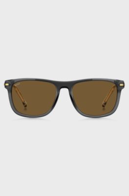 Grey-acetate sunglasses with gradient effect, Grey