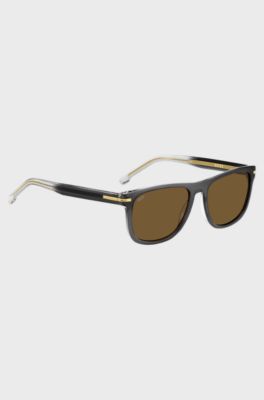 Grey-acetate sunglasses with gradient effect, Grey