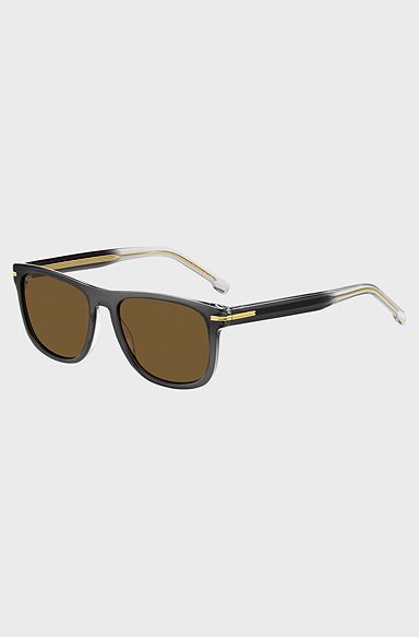 Grey-acetate sunglasses with gradient effect, Grey
