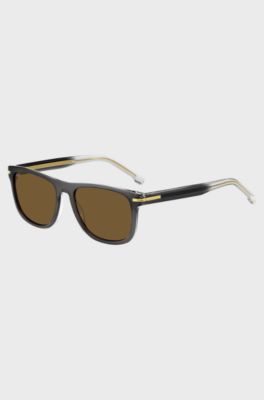 Grey-acetate sunglasses with gradient effect, Grey