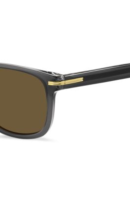 Grey-acetate sunglasses with gradient effect, Grey