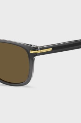 Grey-acetate sunglasses with gradient effect, Grey