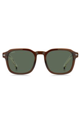 Brown-acetate sunglasses with gradient effect, Brown