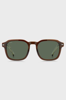 Brown-acetate sunglasses with gradient effect, Brown