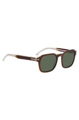 Brown-acetate sunglasses with gradient effect, Brown