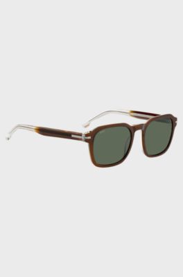 Brown-acetate sunglasses with gradient effect, Brown