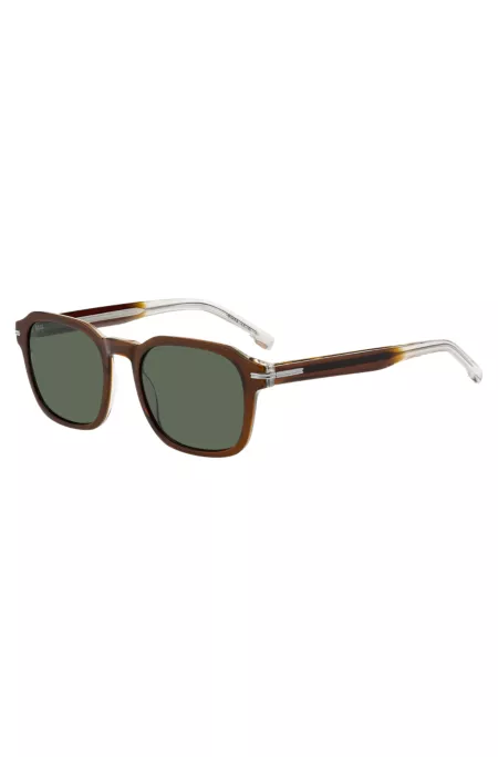 Brown-acetate sunglasses with gradient effect