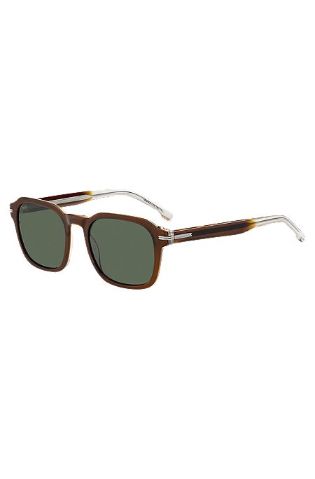 Brown-acetate sunglasses with gradient effect, Brown