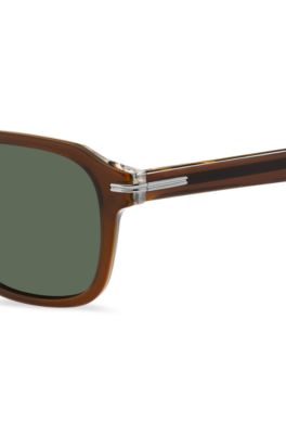 Brown-acetate sunglasses with gradient effect, Brown