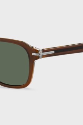 Brown-acetate sunglasses with gradient effect, Brown
