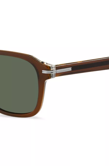 Brown-acetate sunglasses with gradient effect