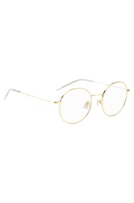 Boss Round gold-tone optical frames with lasered logo övrigt dam – bild 3