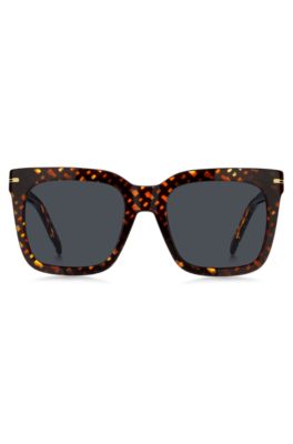 Monogram-patterned sunglasses with gold-tone hardware, Patterned