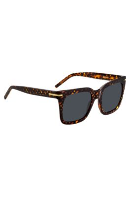 Monogram-patterned sunglasses with gold-tone hardware, Patterned