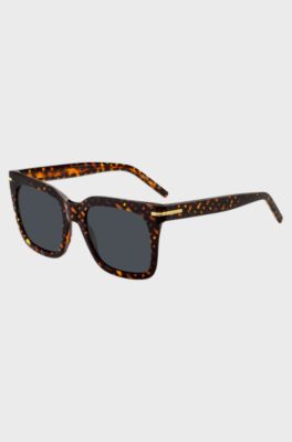 Monogram-patterned sunglasses with gold-tone hardware, Patterned