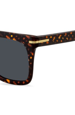 Monogram-patterned sunglasses with gold-tone hardware, Patterned