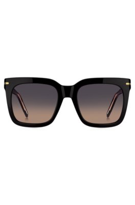 Boss Black-acetate sunglasses with gold-tone hardware solglasögon dam – bild 2