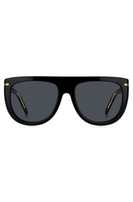 Boss Black-acetate sunglasses with gold-tone hardware solglasögon dam – bild 2
