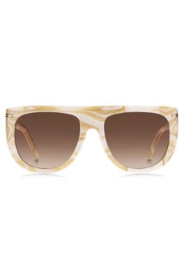 Boss Patterned-acetate sunglasses with gold-tone hardware solglasögon dam – bild 2