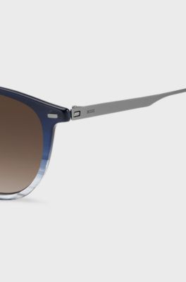 Blue-acetate sunglasses with gradient effect, Blue