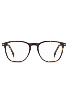 Havana-acetate optical frames with gold-tone hardware, Brown