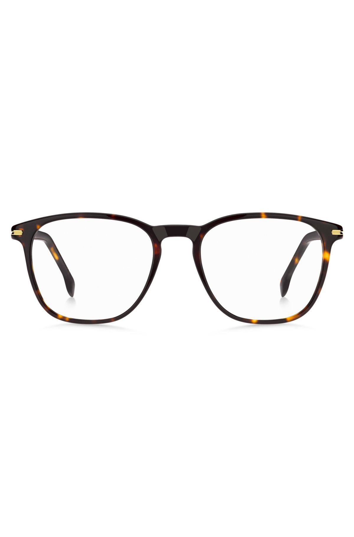Havana-acetate optical frames with gold-tone hardware, Brown