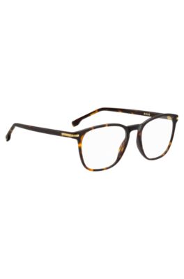 Havana-acetate optical frames with gold-tone hardware, Brown