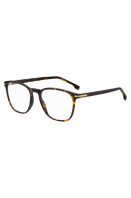 Havana-acetate optical frames with gold-tone hardware, Brown