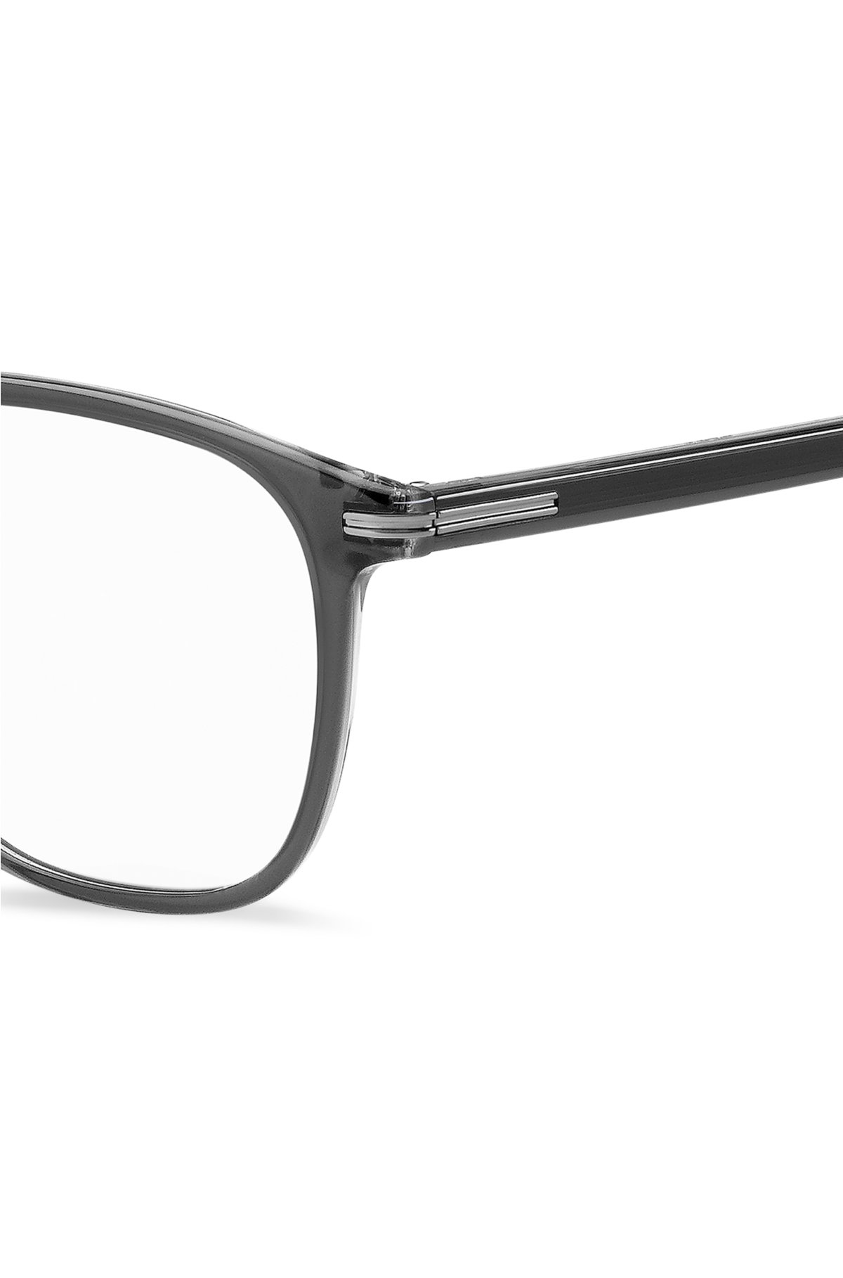Two-tone optical frames with signature hardware, Grey
