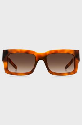 Lunettes de soleil en ac&eacute;tate Havana avec double&nbsp;B, Fantaisie
