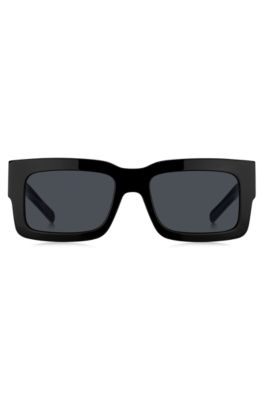 Black-acetate sunglasses with Double B monogram, Black