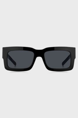 Black-acetate sunglasses with Double B monogram, Black