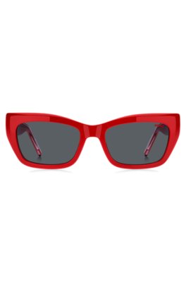 Hugo Red-acetate sunglasses with layered temples solglasögon dam – bild 2