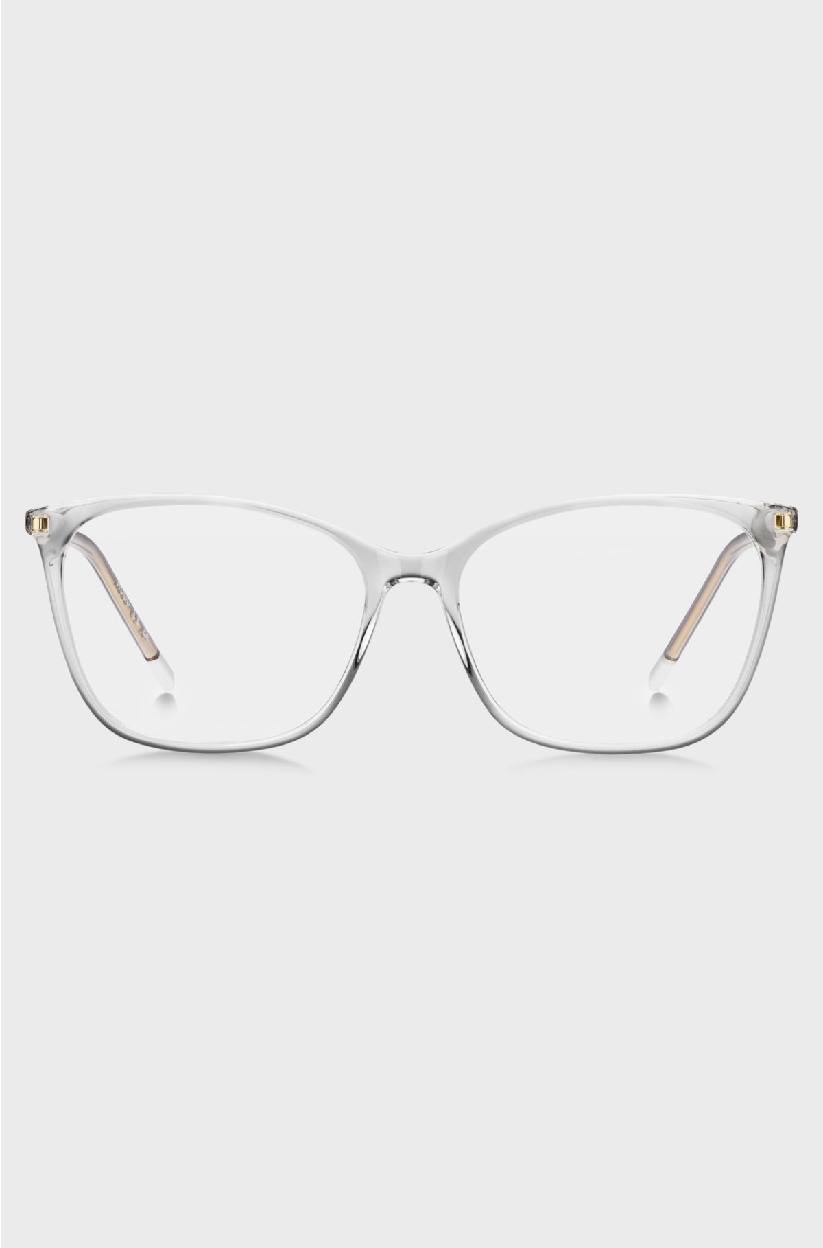 Optical frames in transparent acetate with gold-tone temples, Transparent