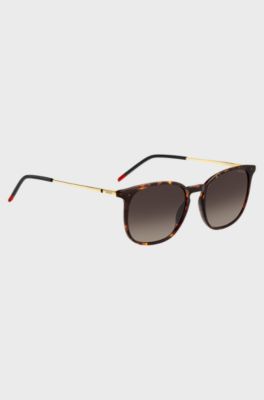 Havana sunglasses with gold-tone temples, Brown