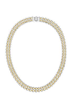 Collar de varios eslabones con diseño en dos tonos