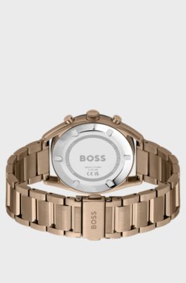 Beige-gold-tone watch, Gold