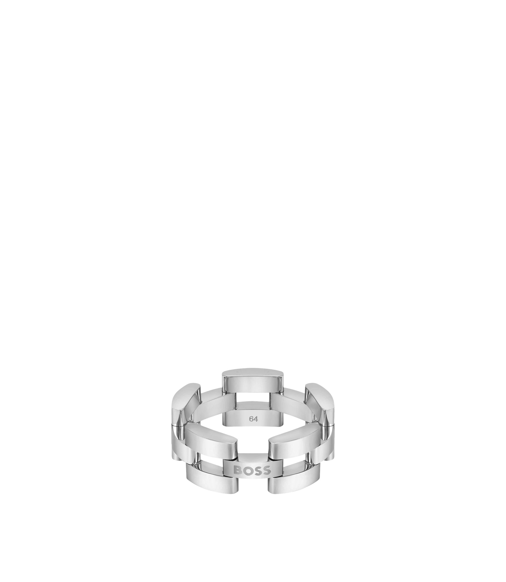 シルバー ゴールド エンボスリング シルバー チェーンリング スパークルカットL GP（リング