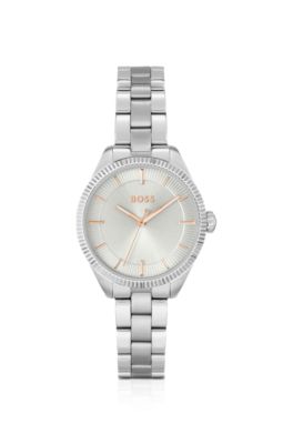 Ladies silver hugo boss watch new arrivals